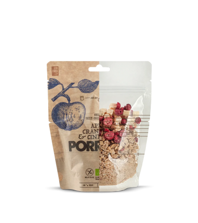 LYO Овесена каша с ябълки, червени боровинки, канела и чиа 270g